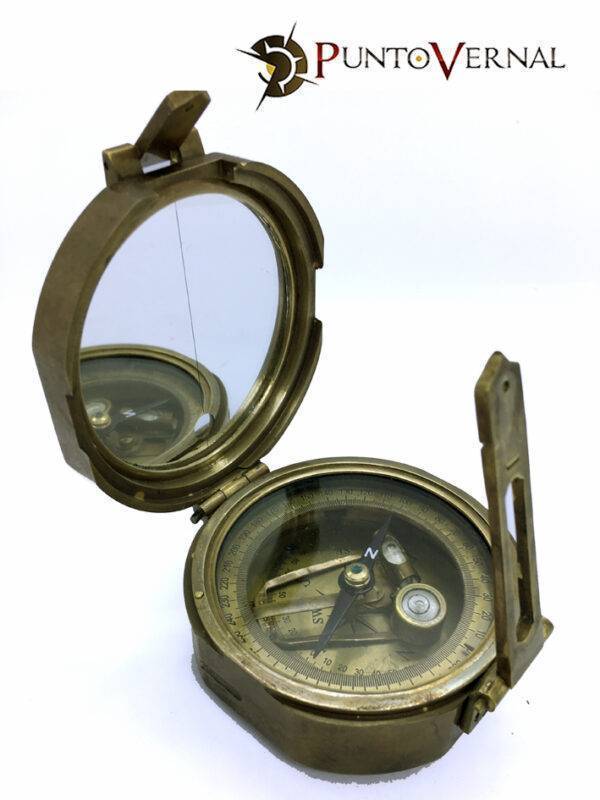 Brunton type compass. Etymologically, compass comes from the Italian bussola, which means little box