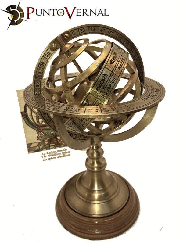 Brass armillary sphere. Beautiful 16th century reproduction of the armillary spheres made by Tycho de Brahe.