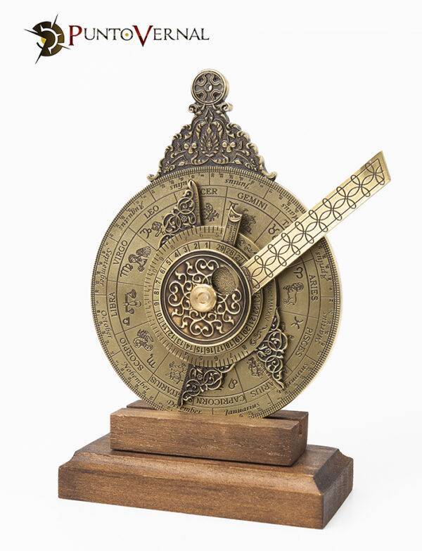The nocturnal medieval instrument is a  device for finding out the time at night. Its operation is based on the fact that the stars appear to revolve around the North Star.