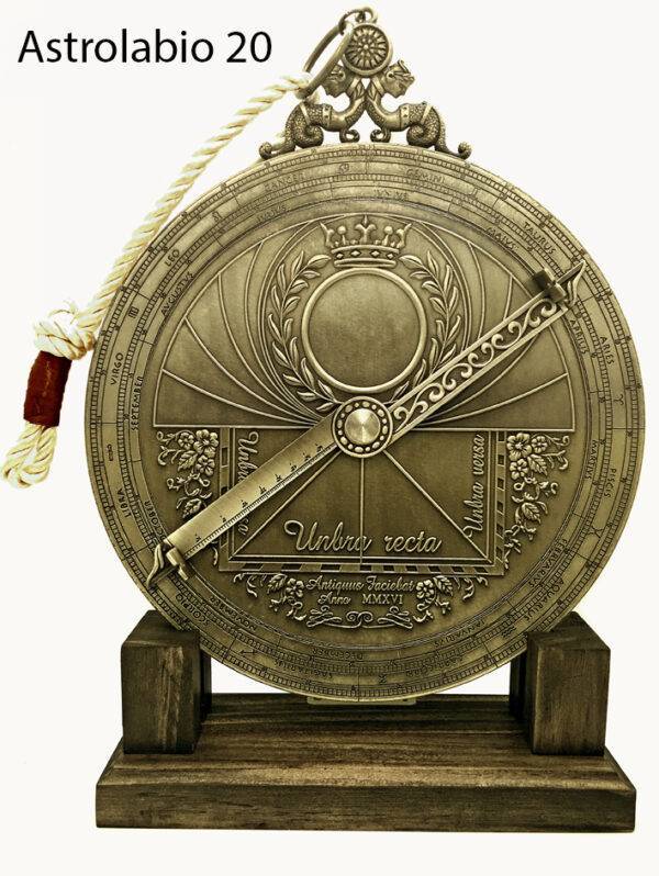 A planispheric astrolabe is an astronomical instrument used to solve problems related to time in its broadest sense (not the climatological one, obviously) and the position of the sun and stars